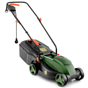 12-AMP 13.5 Inch Adjustable Electric Corded Lawn Mower with Collection Box