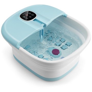 Folding Foot Spa Basin with Heat Bubble Roller Massage Temp and Time Set