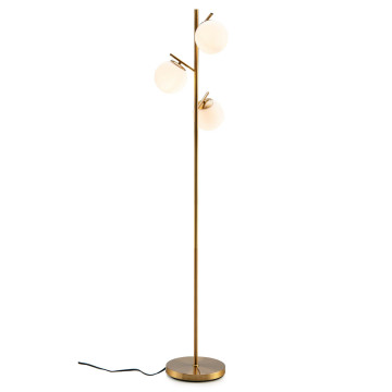 3-Globe Floor Lamp with Foot Switch and Bulb Bases