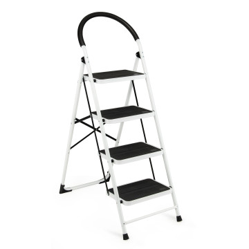 4-Step Folding Ladder with Anti-Slip Pedal Platform 330Lbs Capacity
