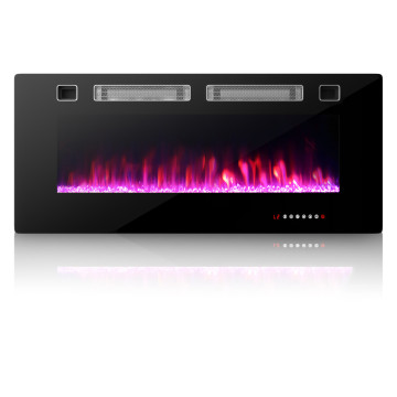 42/50/60/72 Inch Ultra-Thin Electric Fireplace with Decorative Crystals