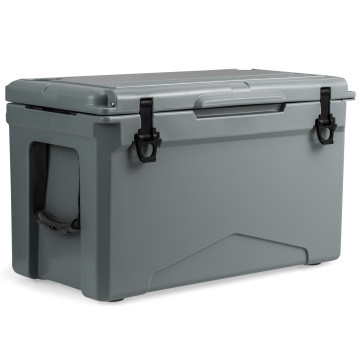 50 QT Rotomolded Cooler Insulated Portable Ice Chest with Integrated Cup Holders