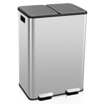 2 x 8 Gal Dual Compartment Trash Can