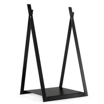 Triangle Firewood Rack with Raised Base for Fireplace Fire Pit