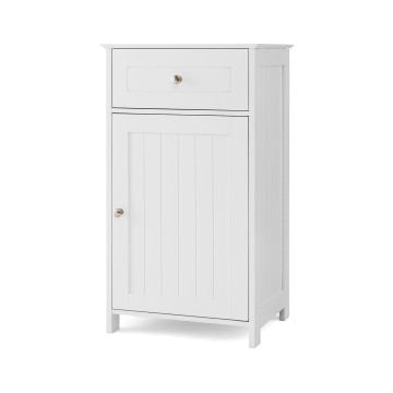 Single Door Bathroom Cabinet with Adjustable Shelf and Drawer