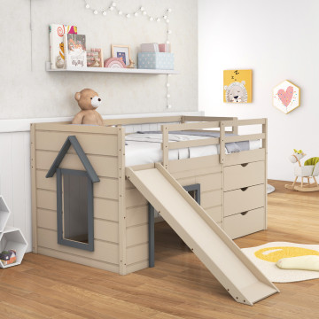 Loft Bed & Slide Ladder