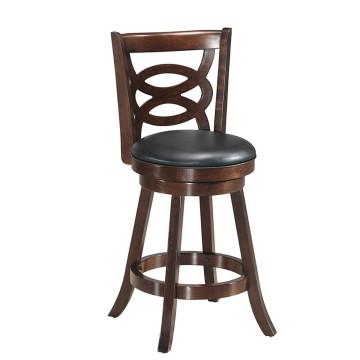 24 Inch Counter Height Upholstered Swivel Bar Stool with Cushion Seat