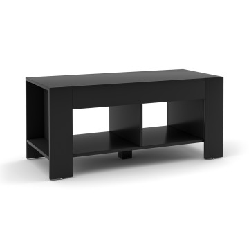2-Tier Wood Coffee Table Sofa Side Table with Storage Shelf