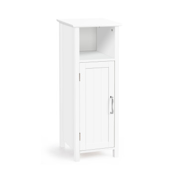 1-Door Freestanding Bathroom Cabinet with Open Shelf