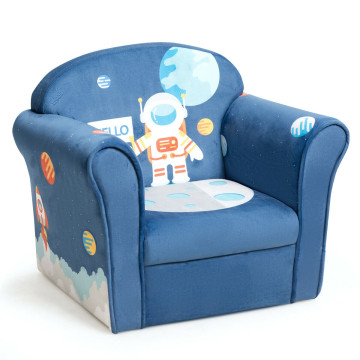 Kids Astronaut Armrest Upholstered Couch