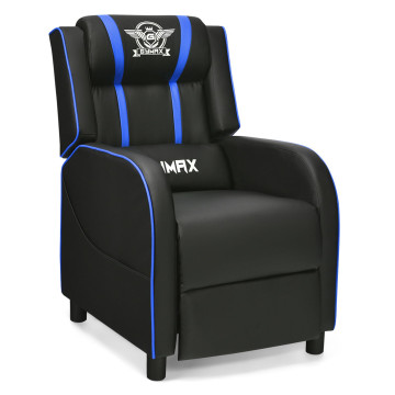 Massage Gaming Recliner PU Leather Chair with Footrest
