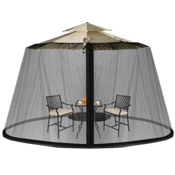 8-12 Feet Patio Umbrella Table Mesh Screen Cover Mosquito Netting