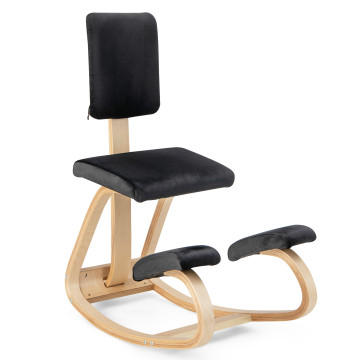 Ergonomic Kneeling Chair with Padded Backrest and Seat