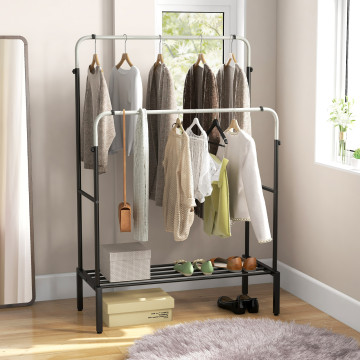 Double rod garment rack