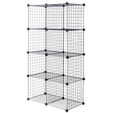 DIY 8 Cube Grid Wire Cube Shelves