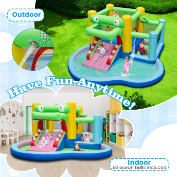 Crocodile-Theme Bounce House (with 680W Blower)