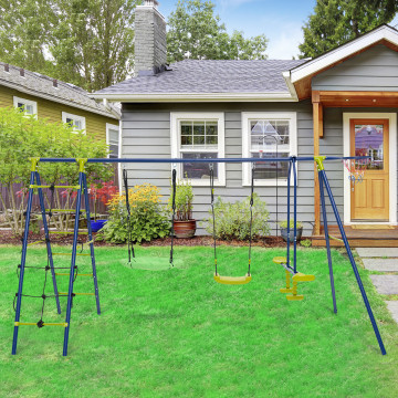 6-in-1 with Climbing Net and Ladder