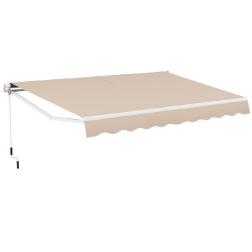 13 × 8 Feet Retractable Patio Awning Aluminum Deck Sunshade