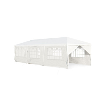 10 x 30 Feet Outdoor Canopy Tent with 6 Removable Sidewalls and 2 Doorways