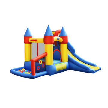 Inflatable Bounce House with Basketball Rim and 780W Blower