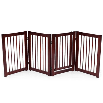 30 Inch Configurable Folding 4 Panel Wood Fence