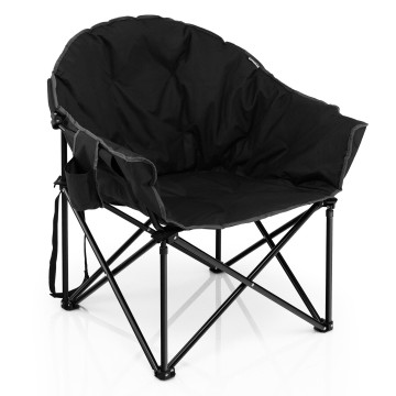 Folding Camping Moon Padded Chair with Carrying Bag