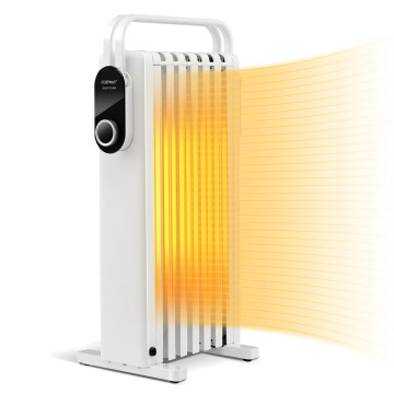 1500W Electric Space Heater Oil Filled Radiator Heater with Foldable Rack