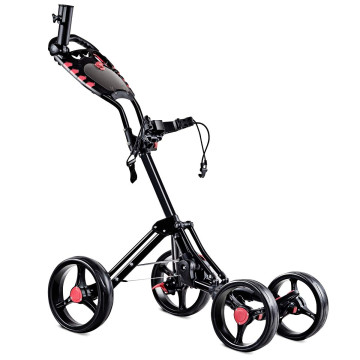 4 Wheels Folding Golf Pull Push Cart Trolley