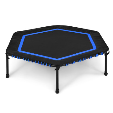 50 Inch Hexagonal Fitness Trampoline Exercise Rebounder with Pad
