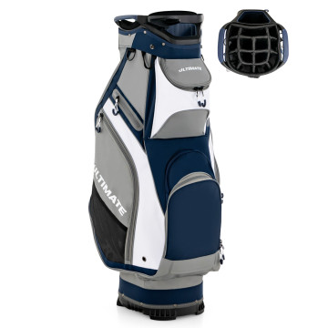10.5 Inch Golf Cart Bag with 14 Way Dividers and 7 Zippered Pockets