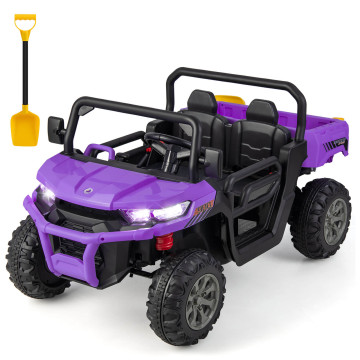 12V Kids Ride On Truck Car with Remote Control and 2 Seaters