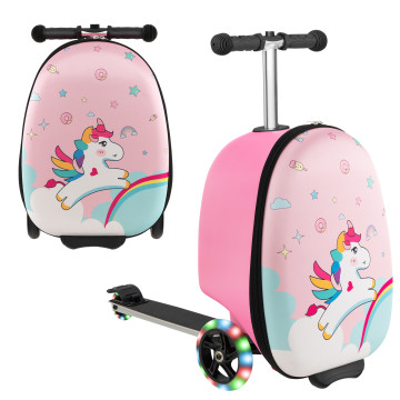 Hardshell Ride-on Suitcase Scooter with LED Flashing Wheels