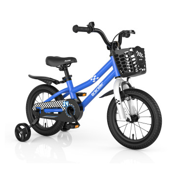 14 Inch Kid's Bike with 2 Training Wheels for 3-5 Years Old