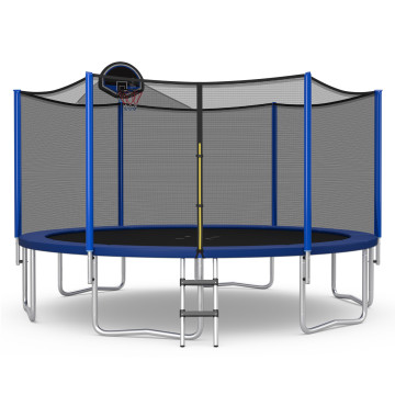 12/14/15/16 Feet Outdoor Recreational Trampoline with Enclosure Net