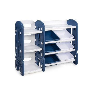 Kids Toy Storage Organizer with Bins and Multi-Layer Shelf for Bedroom Playroom 