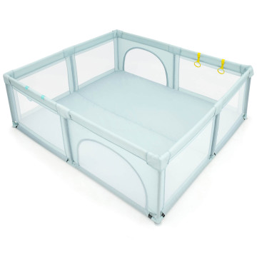81 x 73 Inch Baby Playpen with Ocean Balls and Handlebars
