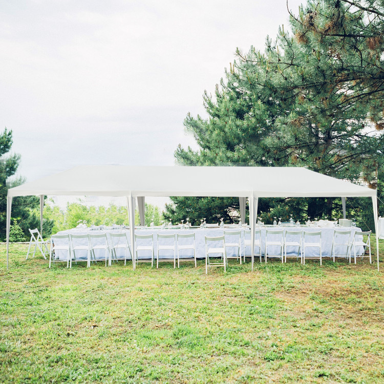 10 x 30 Feet Gazebo Canopy with 5 Removable Sidewalls for Outdoor Party WeddingCostway Gallery View 1 of 12