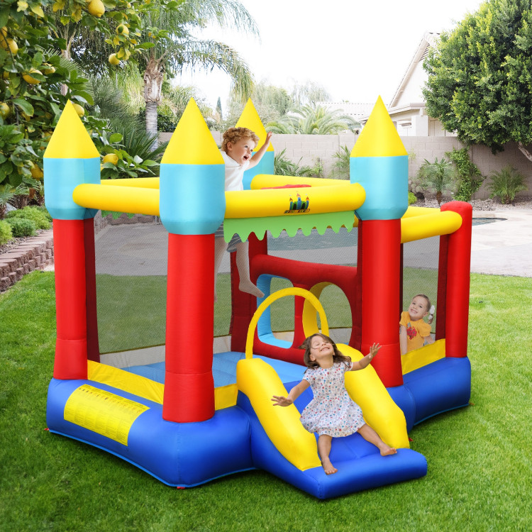 Inflatable Bounce Slide Jumping Castle Without BlowerCostway Gallery View 2 of 8