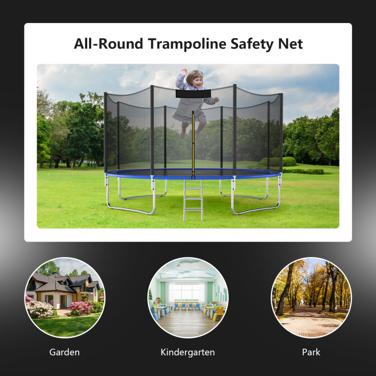 Trampoline Safety Replacement Protection Enclosure Net-8 ftCostway Gallery View 2 of 9
