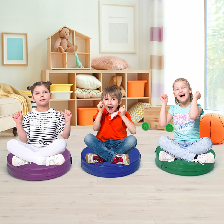 6 Pieces 15 Inch Round Toddler Floor Cushions-MulticolorCostway Gallery View 6 of 12
