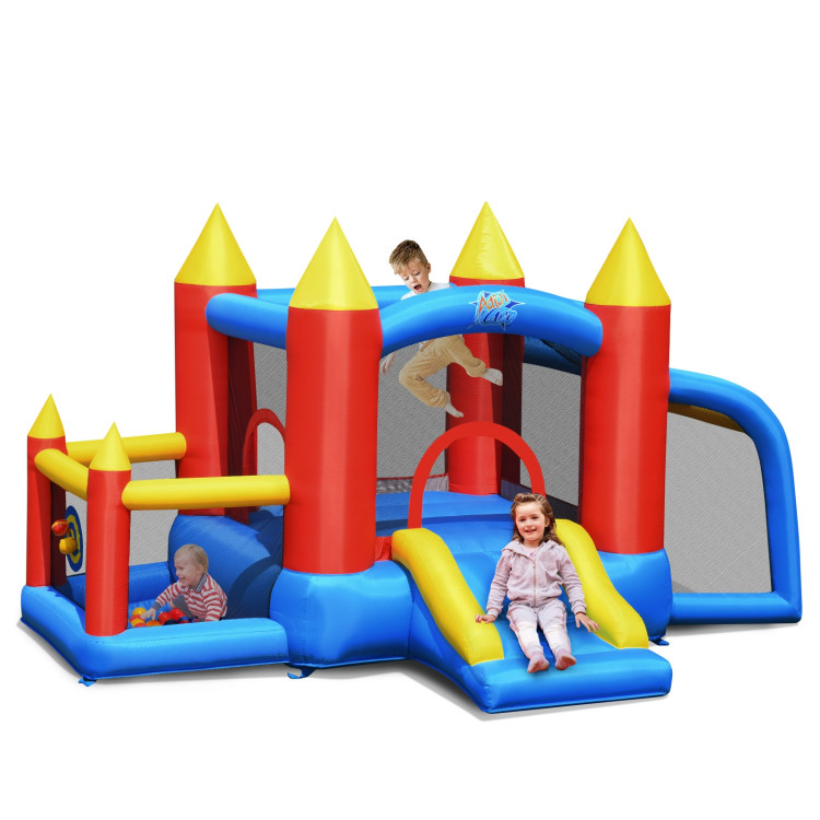 Inflatable Soccer Goal Ball Pit Bounce House Without BlowerCostway Gallery View 3 of 10