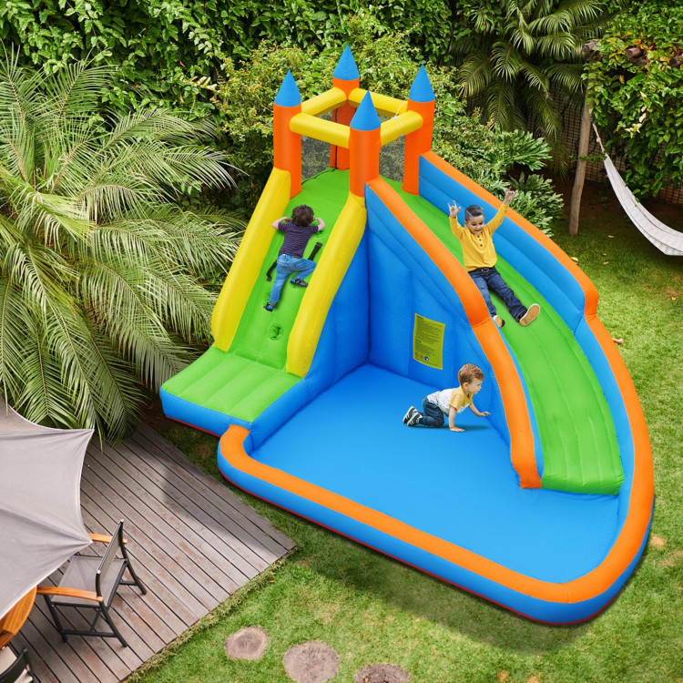 Inflatable Mighty Bounce House Jumper with Water Slide without BlowerCostway Gallery View 6 of 10