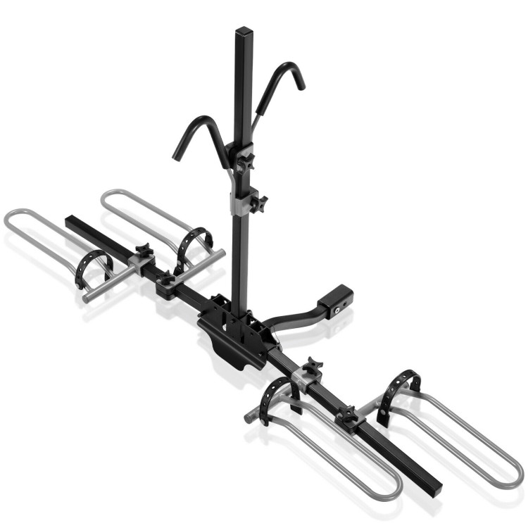 2-Bike Hitch Mount Bike Rack for 1-1/4 Inch or 2 Inch Receiver-BlackCostway Gallery View 1 of 11