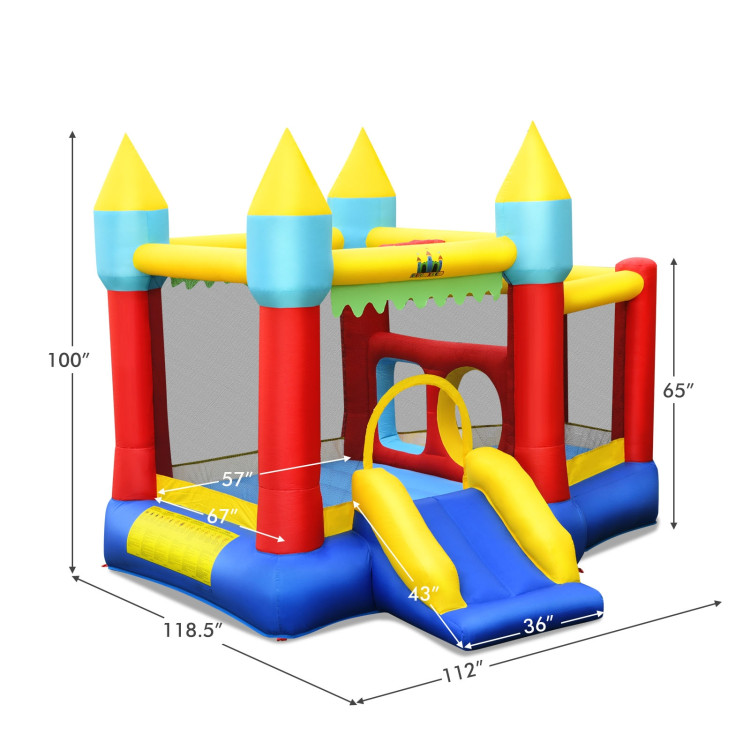 Inflatable Bounce Slide Jumping Castle Without BlowerCostway Gallery View 4 of 8
