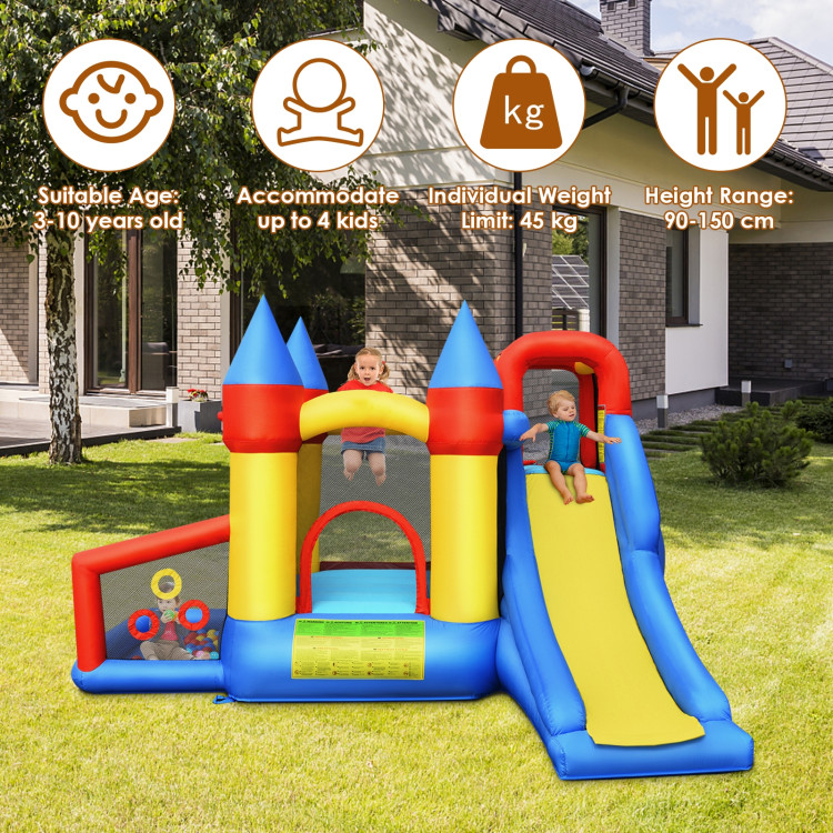 Inflatable Bounce House with Basketball Rim and 780W BlowerCostway Gallery View 6 of 11