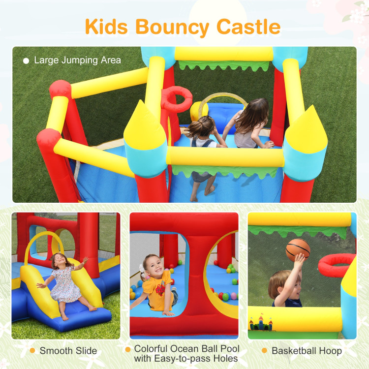 Inflatable Bounce Slide Jumping Castle Without BlowerCostway Gallery View 5 of 8