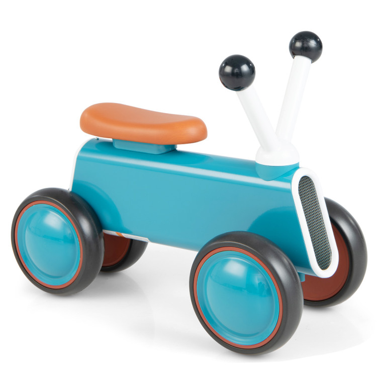 4 Wheels Baby Balance Bike without Pedal-BlueCostway Gallery View 1 of 11