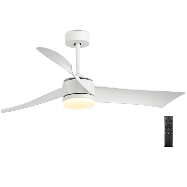 52 Inch Reversible Ceiling Fan with Light-WhiteCostway Gallery View 7 of 11