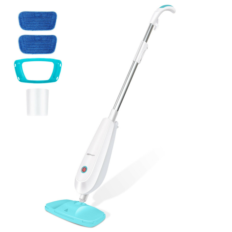 1100 W Electric Steam Mop with Water Tank for Carpet-TurquoiseCostway Gallery View 4 of 11