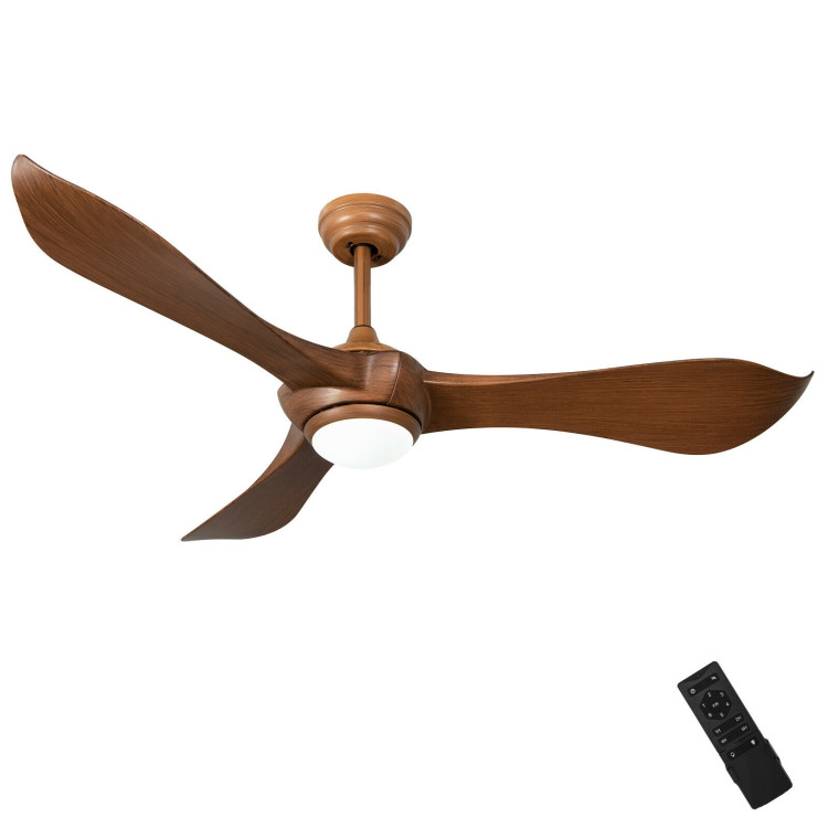 52 Inch Ceiling Fan with Light Reversible DC MotorCostway Gallery View 7 of 10